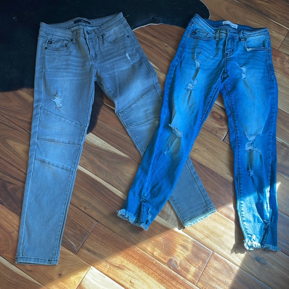 Bundle of 2 pair Kan Can stretch leggings jeans size 5/26